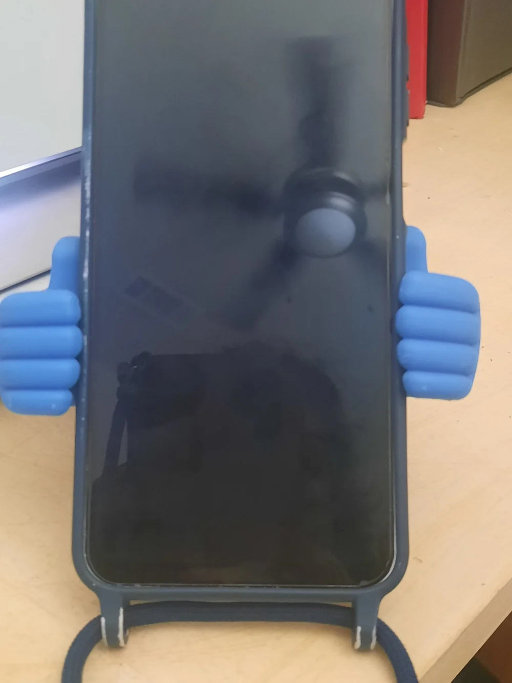 Blue Thumb Grip Universal Cell Phone Cradle